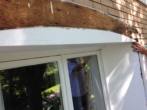 exterior window frame replaced before painting
