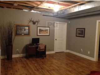 interior painting of basement walls of basement in a Stittsville area home
