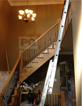 interior painting of hallway entrance with high ceilings by PG PAINT & DESIGN Ottawa painters