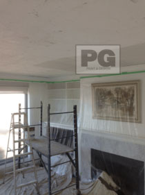 removal of stipple ceiling before painting by PG PAINT & DESIGN Ottawa painters