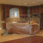 plastic wrap on furniture and areas where no paint is needed, professional painters ensure this is taken care of
