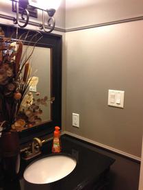 interior painting of walls in bathroom of stittsville home by painters PG PAINT & DESIGN