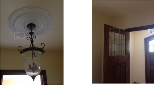 interior painting of ceiling and front door and entrance in the Glebe by PG PAINT & DESIGN Ottawa house painters