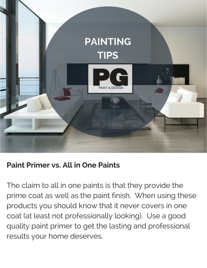 painters advice on using paint primer vs all in one paints