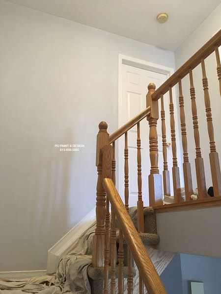 interior-painting-stairwell-hallway-entrance-by-Ottawa-house-painters-PG-PAINT-&-DESIGN