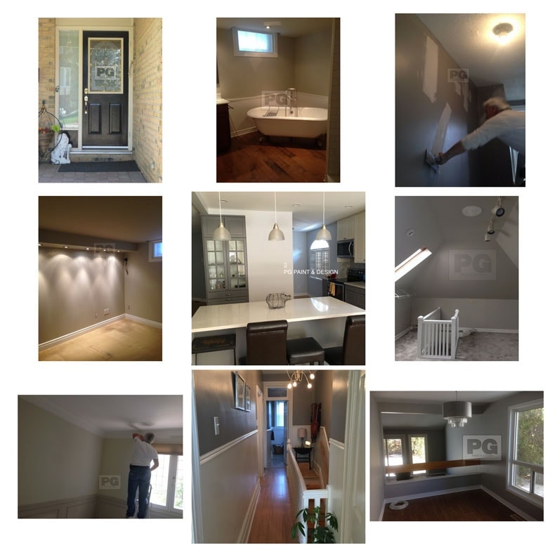 various projects by painters PG PAINT DESIGN painting company in Ottawa