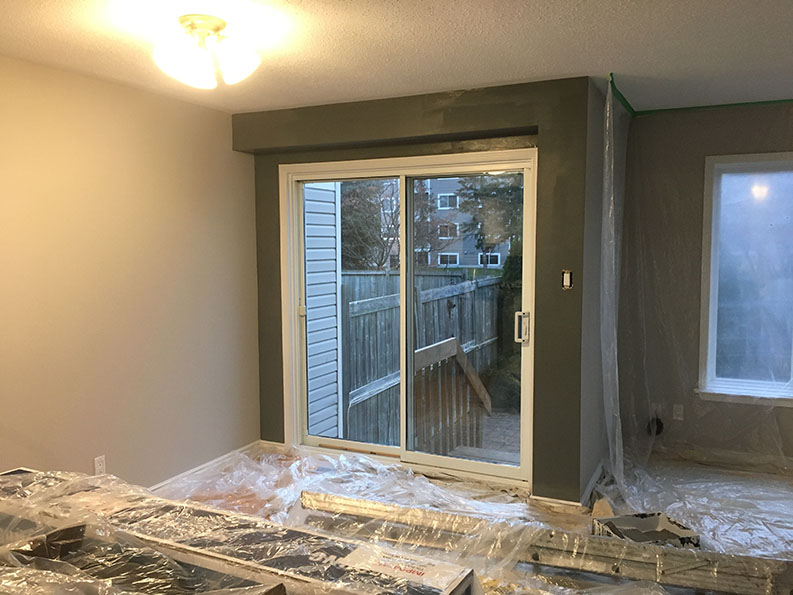 interior painting in progress by PG PAINT & DESIGN painters in Ottawa